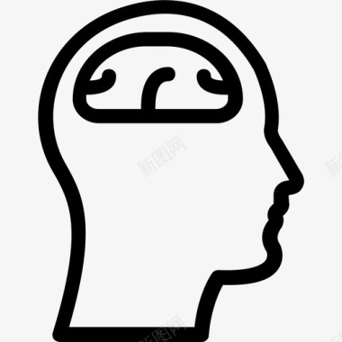 人脑图片头部大脑脑力激荡图标