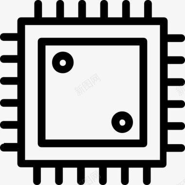 科技电子小报微处理器芯片电子图标