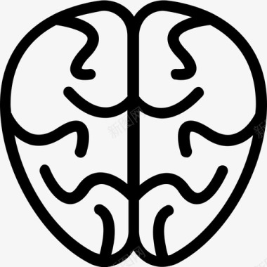 大脑数字科技大脑脑力激荡人脑图标