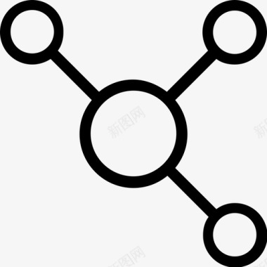 科学和技术原子原子键电子图标