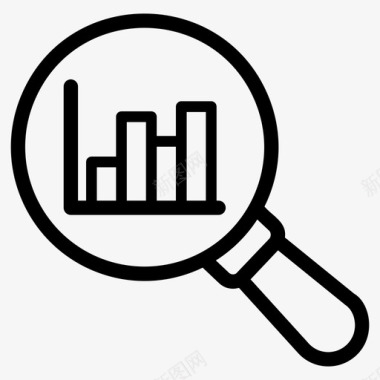 矢量数据分析图标数据分析业务分析增长分析图标