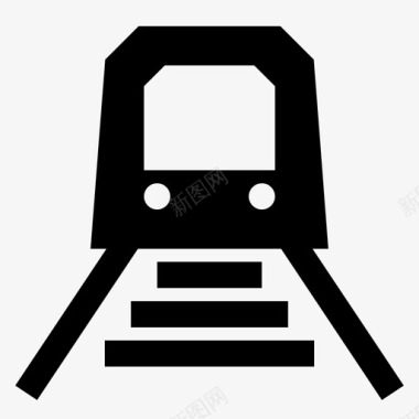 地铁标识牌火车铁路地铁图标