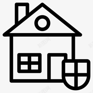 房屋保护房屋保险财产保险图标