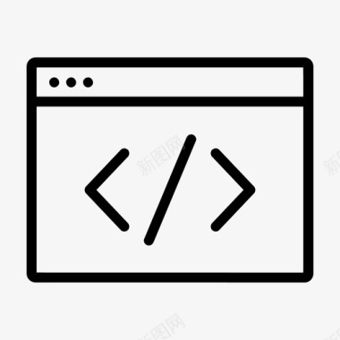 空白源代码网页开发代码编码图标