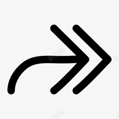 V箭头箭头V形方向图标