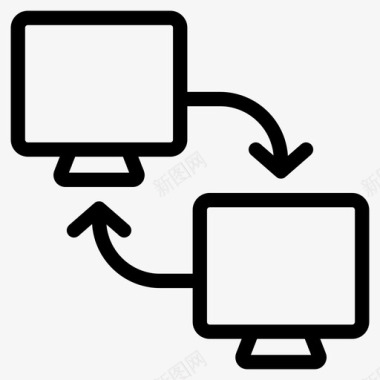 数据共享数据传输计算机连接数据共享图标