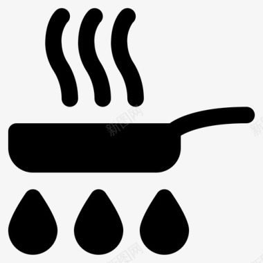 平底锅烹饪厨师食物图标