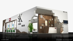 SK百变视界展台展示展览3d模型素材