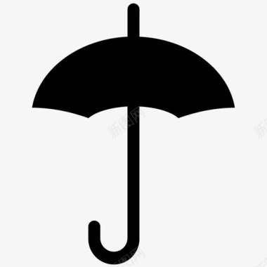 下雨天雨伞预报保护图标