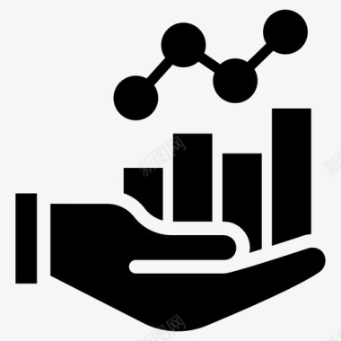 上升折线图趋势分析折线图生产分析图标