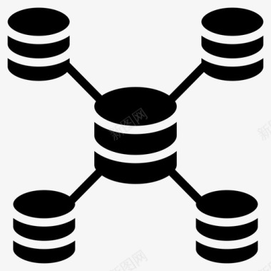 匕首模型数据库基础设施数据网络数据仓库图标