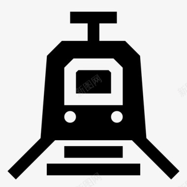 公交地铁标识通勤列车铁路地铁图标