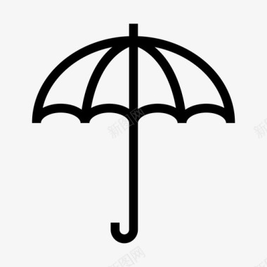 正在下雨雨伞预报保护图标