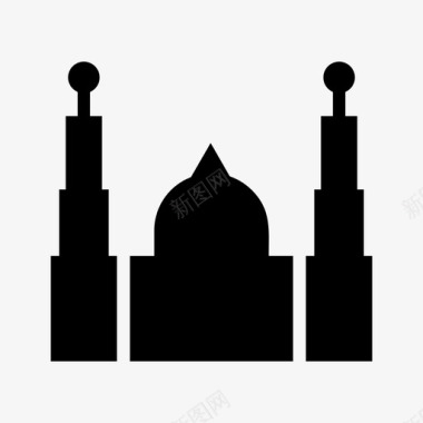 筑清真寺建筑伊斯兰图标