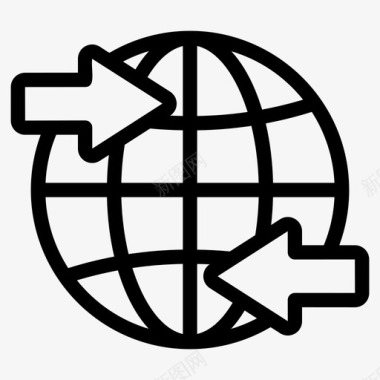 全球转移全球交换国际交易图标