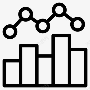 信息图表元素趋势分析信息图线图图标