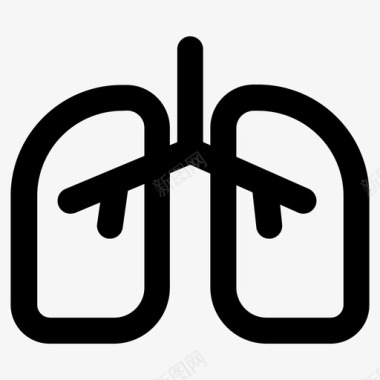 健康保健肺健康保健图标