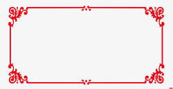 中国风传统大红色喜庆新年边框宣传栏文本框设计素材