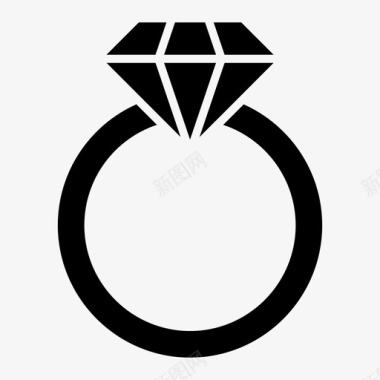 钻石戒指宝石戒指珠宝戒指图标