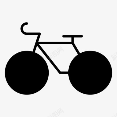 自行车骑行公路图标