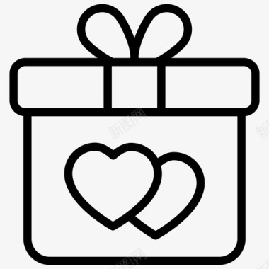 结婚素材结婚礼物礼物礼物盒图标
