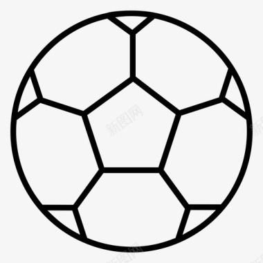 足球踢球球形球图标