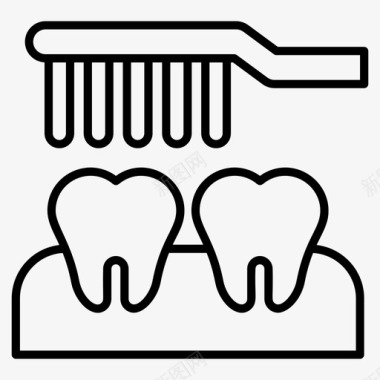 牙齿护理医疗保健口腔健康图标