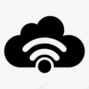 云计算wifi云云计算云网络图标