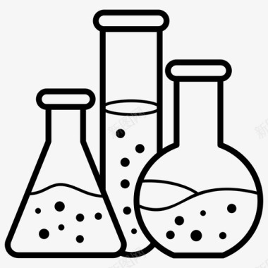 教学识图实验室设备化学烧瓶化学测试图标