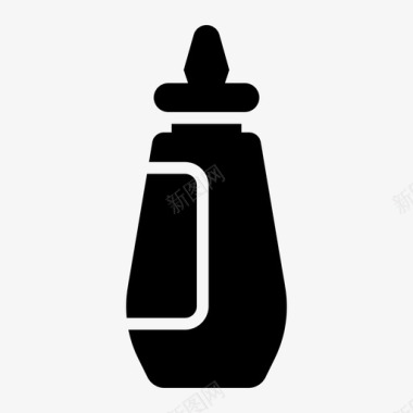 番茄酱瓶塑料瓶酱汁瓶图标