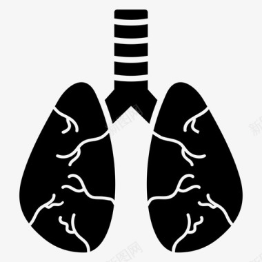支撑人体肺支气管人体器官图标