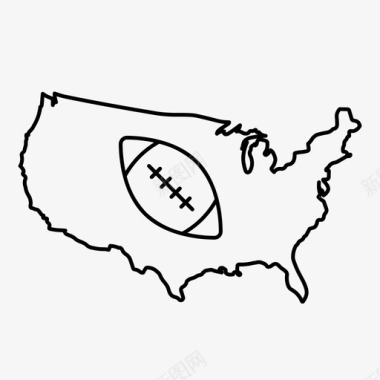 乡村美国美式足球乡村图标