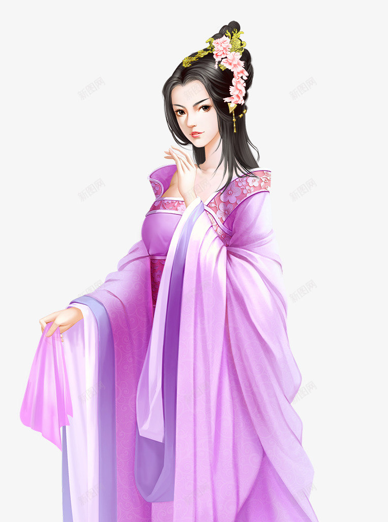 紫衣皇妃png免抠素材_88icon https://88icon.com 紫衣 皇妃