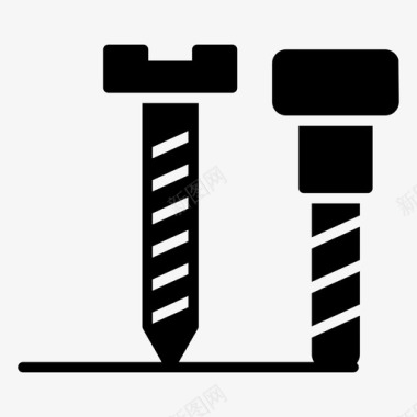螺丝螺母螺丝木工钉建筑钉子图标