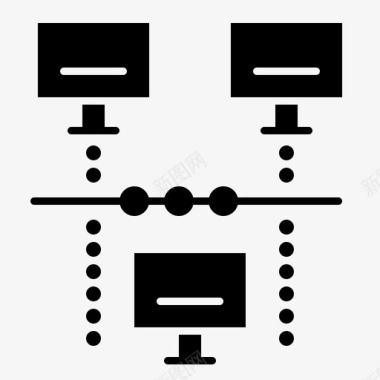 互联网云计算连接互联网共享图标