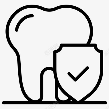健康牙齿口腔卫生牙齿保护图标