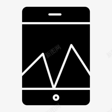 智能手机与信息图表分析图表智能手机图标