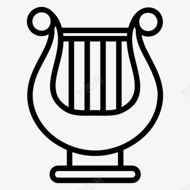 竖琴阿波罗希腊乐器图标