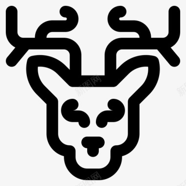 鹿鹿羚羊圣诞节图标