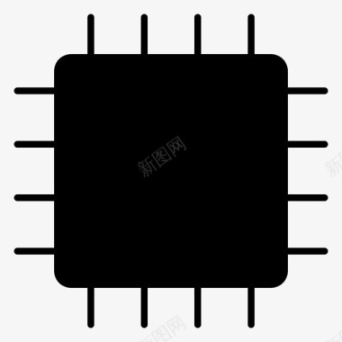 微型芯片芯片组计算机设备图标