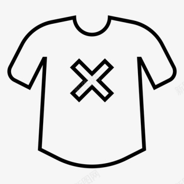 t恤服装x符号图标