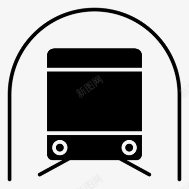公交地铁标识地铁运输车辆图标