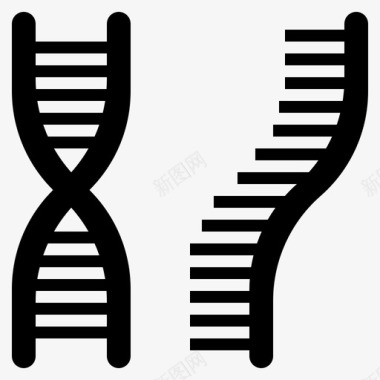 RNA病毒dna或rna遗传学基因组学图标
