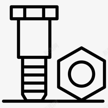 螺丝螺母螺母螺栓施工螺栓施工螺母图标