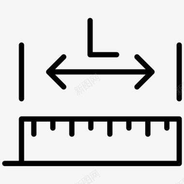 直尺测量标尺测量几何工具图标
