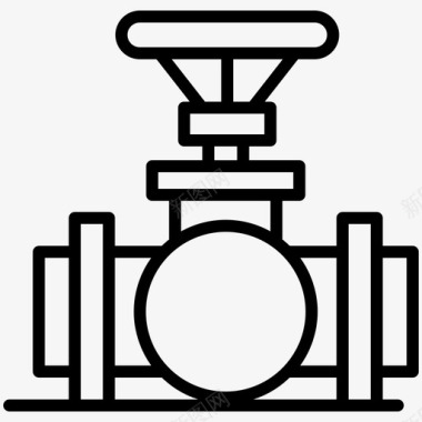 施工工具管阀控制阀排水管图标