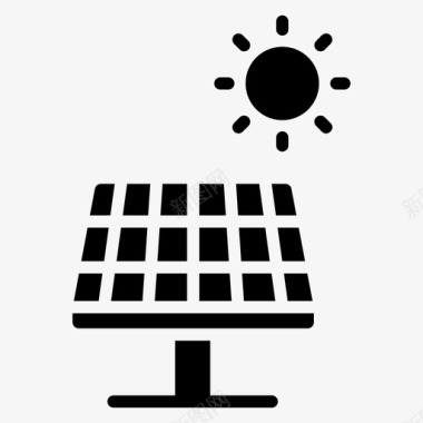 鏁板瓧太阳能板光伏电池太阳能电池图标