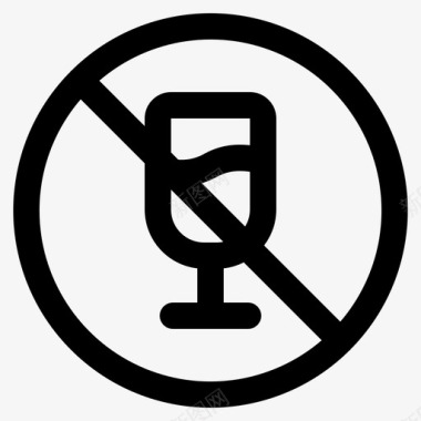 酒禁止标志图标
