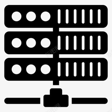 刀片式服务器网络数据服务器大数据数据库图标