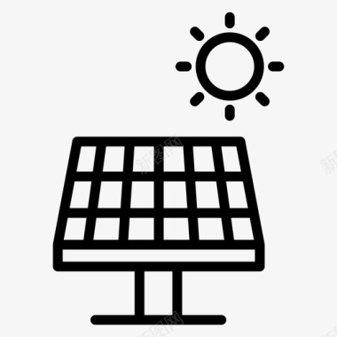 卡通太阳能板太阳能板光伏电池太阳能电池图标